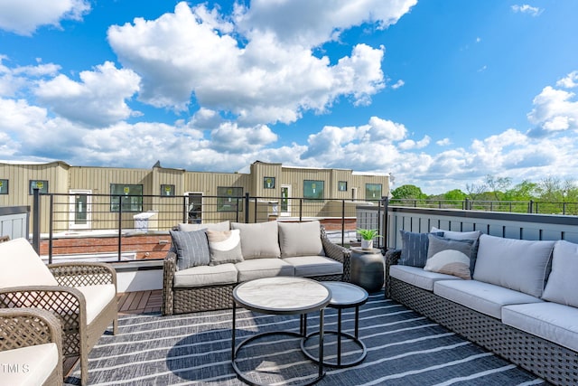 view of patio with outdoor lounge area