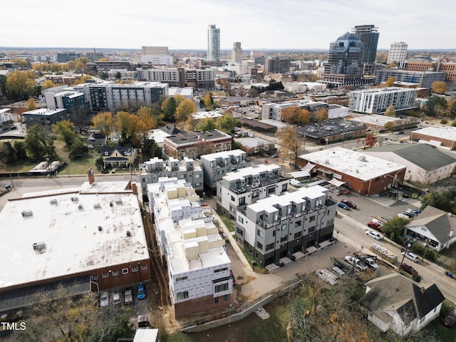 aerial view featuring a view of city