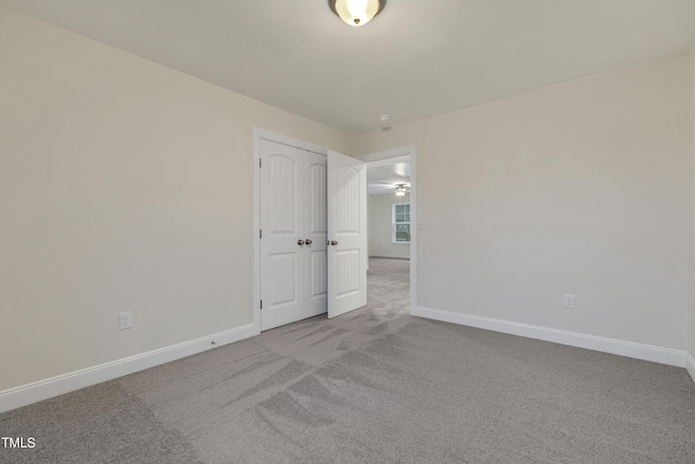 view of carpeted spare room