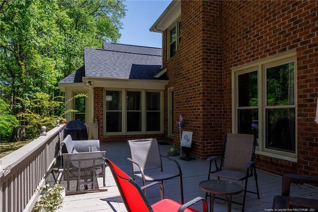 view of patio with a deck