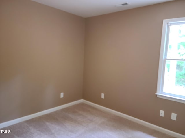 carpeted empty room featuring a healthy amount of sunlight