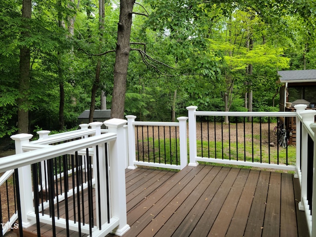 view of wooden deck