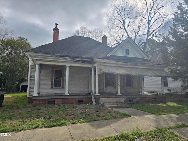 bungalow-style home with a porch