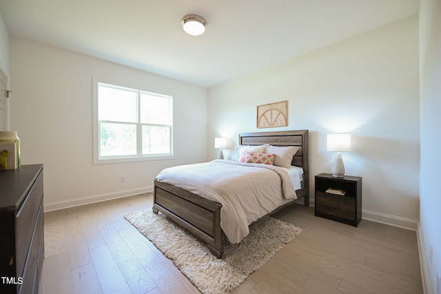 bedroom featuring light hardwood / wood-style floors