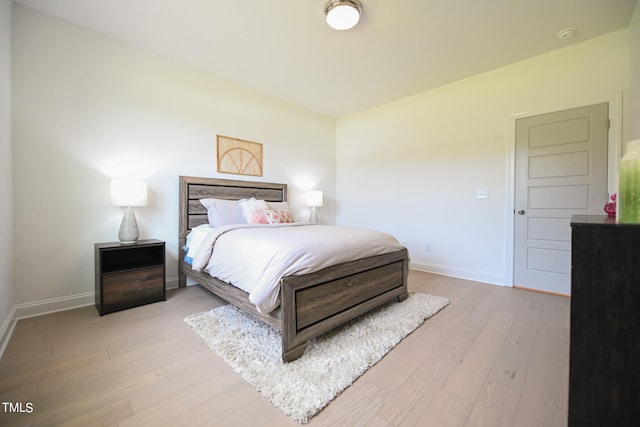 bedroom featuring light hardwood / wood-style flooring