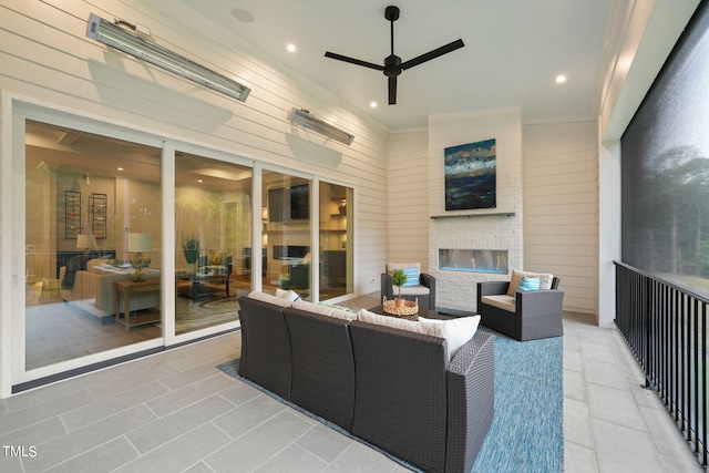 view of patio / terrace with an outdoor living space