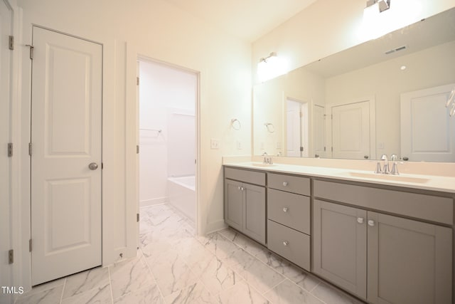 bathroom with vanity