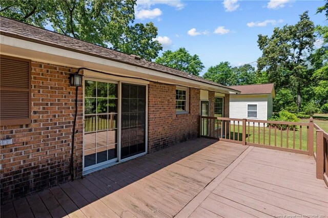 view of wooden deck