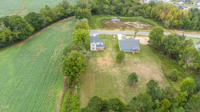 aerial view with a rural view