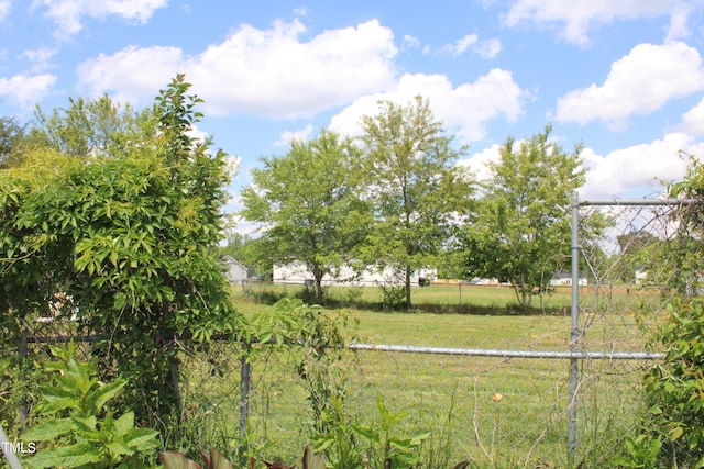 view of yard featuring a rural view