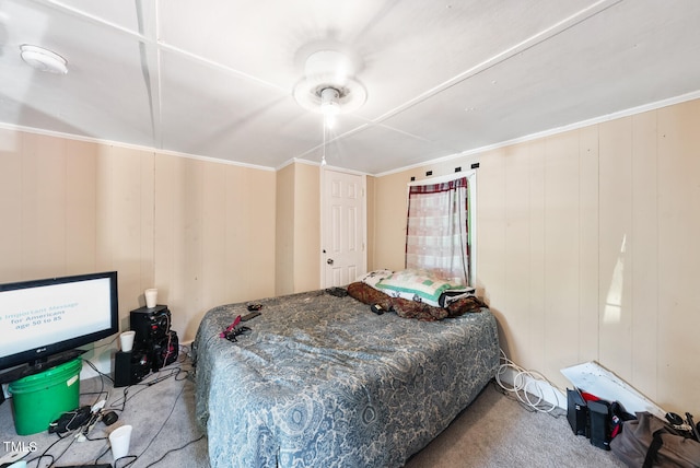 bedroom featuring ornamental molding