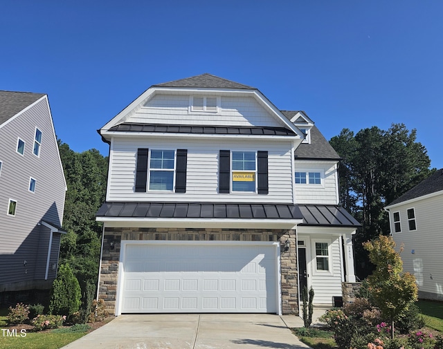 view of front of house featuring a garage