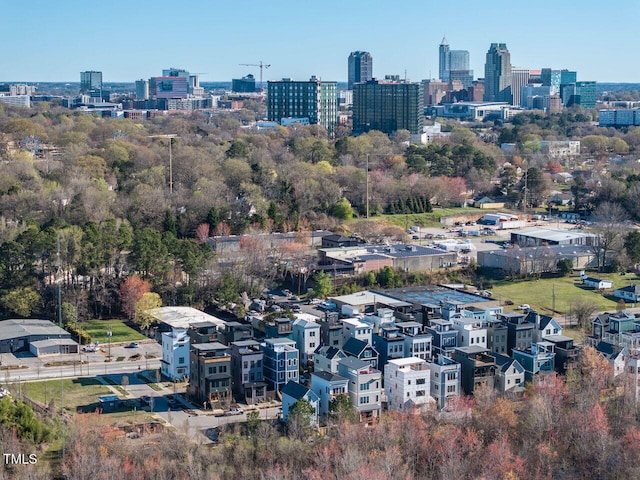 bird's eye view featuring a view of city