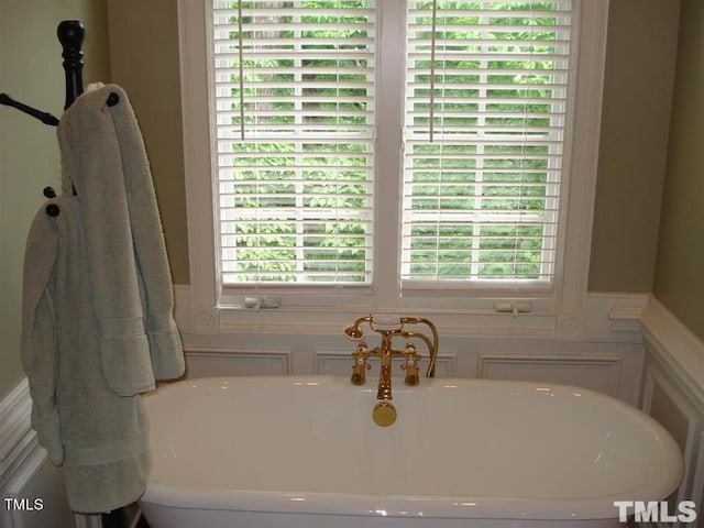 bathroom with a bath