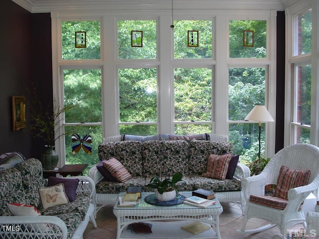 sunroom / solarium featuring plenty of natural light