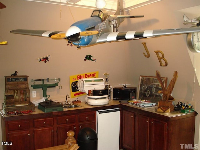 kitchen with fridge and sink