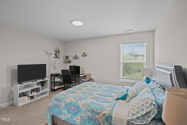 bedroom with carpet floors