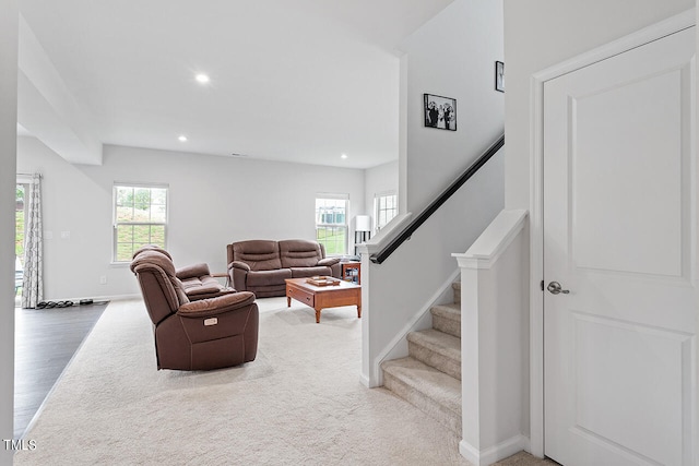 living room featuring hardwood / wood-style flooring