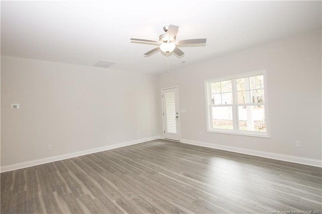 816 Red Hawk Pl, Vass, NC 28394 - empty room with wood finished floors and ceiling fan