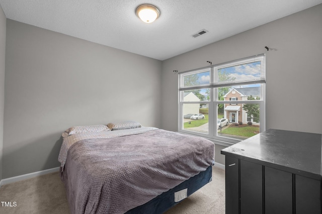 612 Quartz Dr, Durham, NC 27703 - bedroom featuring light carpet, baseboards, and a textured ceiling