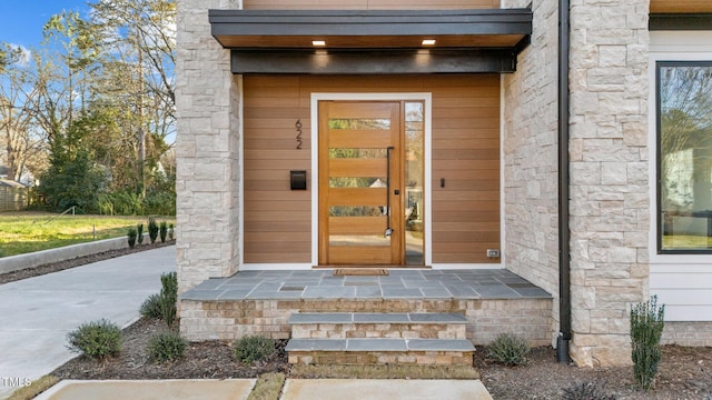 view of doorway to property