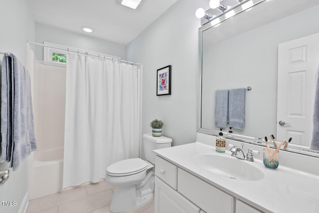 7811 Still Crossing Rd, Chapel Hill, NC 27516 - full bath with vanity, toilet, tile patterned flooring, and shower / bath combo