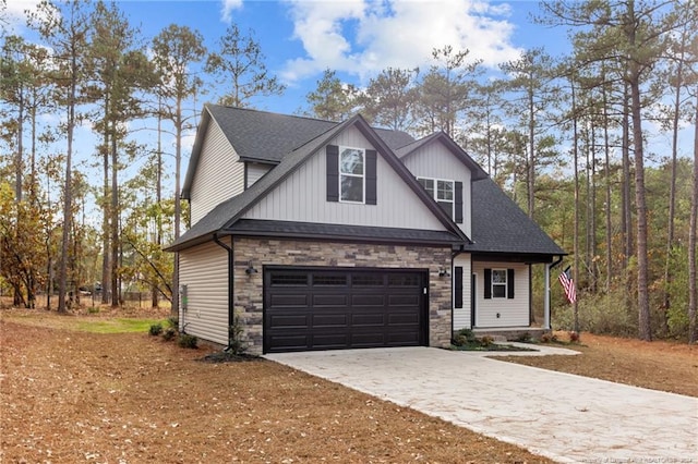 view of front of house featuring a garage