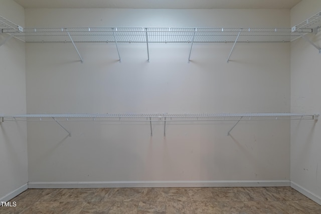 view of walk in closet
