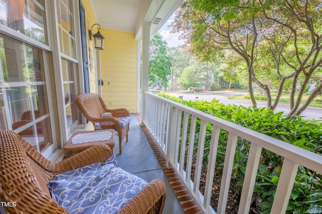 balcony with covered porch