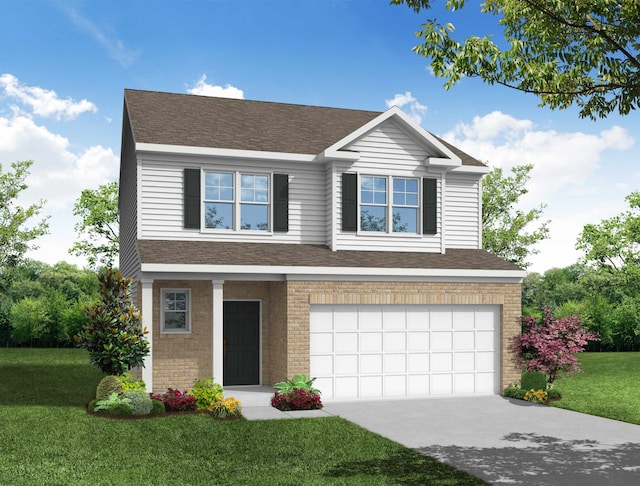 2023 Seneca Dr Lot 32, Raleigh, NC 27604 - view of front of home featuring a garage and a front yard
