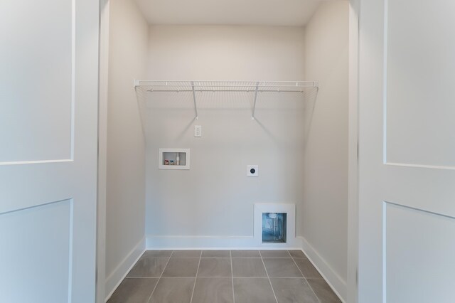 2023 Seneca Dr Lot 32, Raleigh, NC 27604 - laundry room featuring dark tile floors, hookup for a washing machine, and hookup for an electric dryer