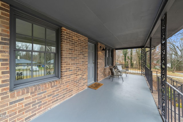 view of patio / terrace featuring covered porch