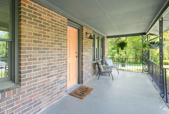 view of patio / terrace featuring covered porch