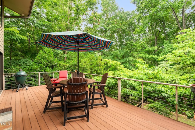 deck with grilling area