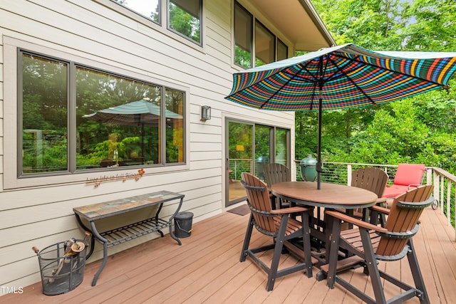 view of wooden deck