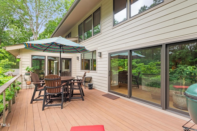 view of wooden deck