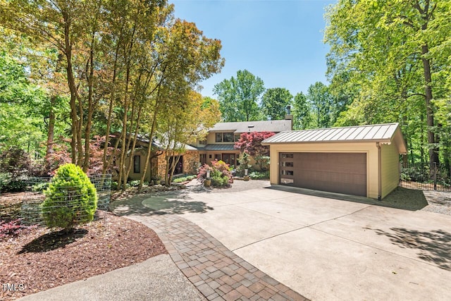 view of front of house featuring a garage