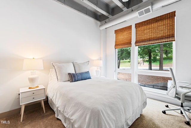 bedroom with carpet floors