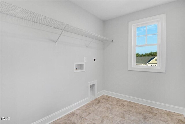 laundry room featuring washer hookup and hookup for an electric dryer