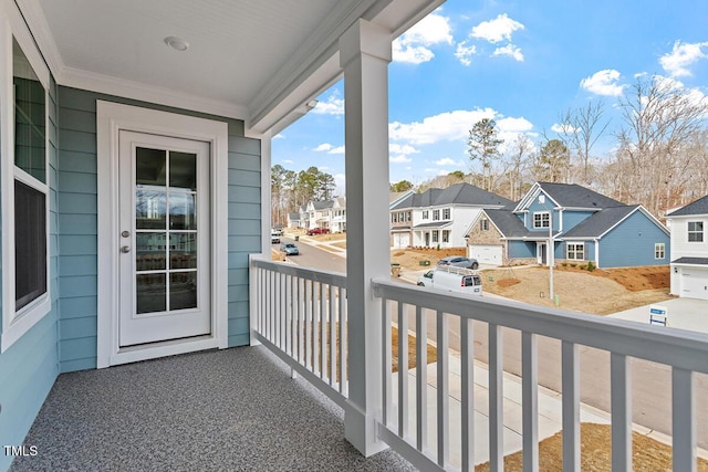 balcony with a residential view