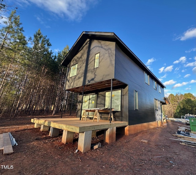 exterior space with a wooden deck