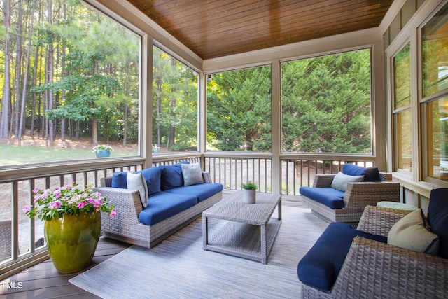 3209 Bryant Falls Ct, Raleigh, NC 27613 - sunroom / solarium featuring an outdoor living space and plenty of natural light