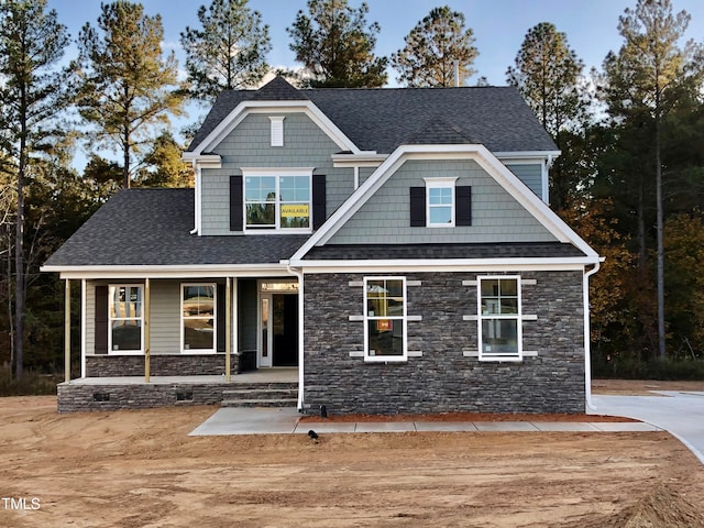 craftsman house featuring a porch