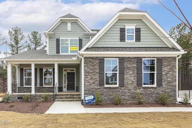 craftsman-style home featuring a porch