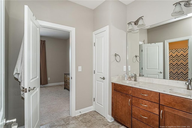 bathroom with vanity