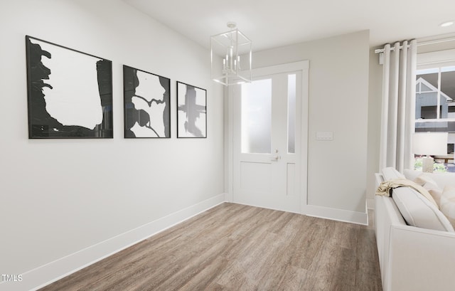 unfurnished room featuring wood-type flooring