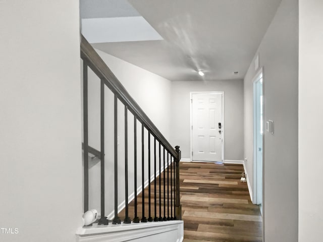 entryway featuring dark hardwood / wood-style flooring