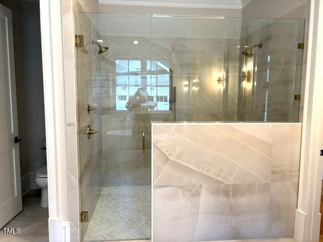 8305 Society Pl, Raleigh, NC 27615 - bathroom with toilet and a shower stall