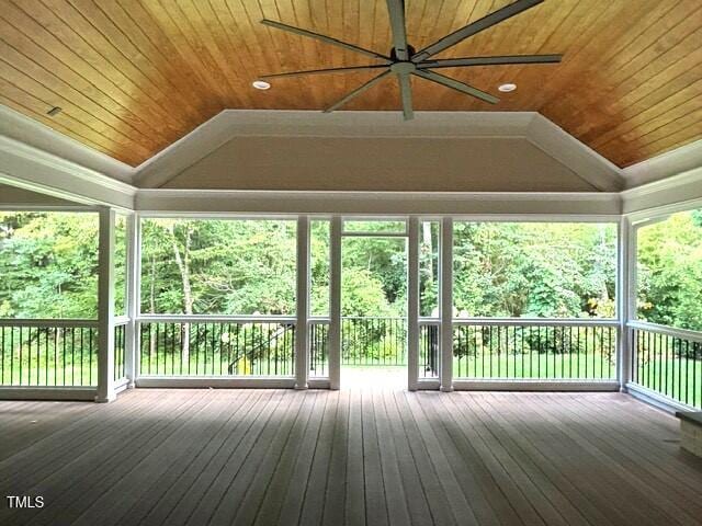 8305 Society Pl, Raleigh, NC 27615 - wooden deck with ceiling fan