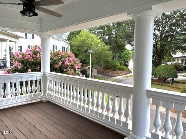 8305 Society Pl, Raleigh, NC 27615 - deck with ceiling fan